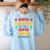 Super Teacher By Day Super Tired By Night Teacher For Men Women Women's Sweatshirt Back Print Light Blue