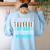 Super Teacher By Day Super Tired By Night Superhero Teacher Men Women Women's Sweatshirt Back Print Light Blue