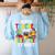 Super Teacher By Day Super Tired By Night Women's Sweatshirt Back Print Light Blue Super Teacher By Day Super Tired By Night Women's Sweatshirt Back Print Light Blue