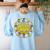 Superhero Teacher I Teach Super Heroes Women's Sweatshirt Back Print Light Blue Superhero Teacher I Teach Super Heroes Women's Sweatshirt Back Print Light Blue