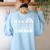 Support Public Education Teacher Red For Ed Indiana Women's Sweatshirt Back Print Light Blue