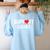 Support Squad Cute Heart Supportive Teacher Team Member Women's Sweatshirt Back Print Light Blue Support Squad Cute Heart Supportive Teacher Team Member Women's Sweatshirt Back Print Light Blue