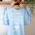 Support Teachers Support Students Red For Ed T-Shirt Women's Sweatshirt Back Print Light Blue