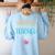 Surprise I'm Your Teacher Today Women Substitute Teacher Women's Sweatshirt Back Print Light Blue Surprise I'm Your Teacher Today Women Substitute Teacher Women's Sweatshirt Back Print Light Blue