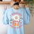 I Survived 67 Days Of School Groovy Retro Teachers Girls Women's Sweatshirt Back Print Light Blue