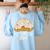 Synonym Roll Teacher And Grammar Geeks Pun For Men Women Kids Women's Sweatshirt Back Print Light Blue Synonym Roll Teacher And Grammar Geeks Pun For Men Women Kids Women's Sweatshirt Back Print Light Blue