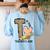 T Is For Teacher’s Aide Back To First Day Of School Leopard Men Women Girls Kids Women's Sweatshirt Back Print Light Blue T Is For Teacher’s Aide Back To First Day Of School Leopard Men Women Girls Kids Women's Sweatshirt Back Print Light Blue