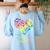It Takes A Big Heart To Shape Little Minds Teacher Student Men Women Kids Women's Sweatshirt Back Print Light Blue