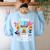 I Teach 2nd Grade Superheroes Back To School Teacher Men Women Girls Kids Women's Sweatshirt Back Print Light Blue