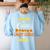 I Teach The Cutest Candy Corn In The Patch Teacher Halloween Women's Sweatshirt Back Print Light Blue