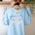 I Teach The Cutest Little Dolphins Cute Animal Teacher Women's Sweatshirt Back Print Light Blue I Teach The Cutest Little Dolphins Cute Animal Teacher Women's Sweatshirt Back Print Light Blue