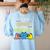 I Teach Cutest Little Monsters Halloween Teacher Men Women Women's Sweatshirt Back Print Light Blue I Teach Cutest Little Monsters Halloween Teacher Men Women Women's Sweatshirt Back Print Light Blue