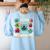 I Teach The Cutest Little Monsters Teacher Halloween Outfit Women's Sweatshirt Back Print Light Blue I Teach The Cutest Little Monsters Teacher Halloween Outfit Women's Sweatshirt Back Print Light Blue