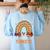 I Teach The Cutest Little Turkeys Thanksgiving Teacher Men Women Girls Kids Women's Sweatshirt Back Print Light Blue I Teach The Cutest Little Turkeys Thanksgiving Teacher Men Women Girls Kids Women's Sweatshirt Back Print Light Blue
