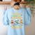 I Teach The Cutest Owls On The Branch Teacher Fall Autumn Women's Sweatshirt Back Print Light Blue I Teach The Cutest Owls On The Branch Teacher Fall Autumn Women's Sweatshirt Back Print Light Blue