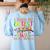 I Teach The Cutest Owls Christmas Or Teachers Day Women's Sweatshirt Back Print Light Blue