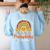 I Teach The Cutest Preschool Pumpkin Teacher Halloween For Men Women Kids Women's Sweatshirt Back Print Light Blue