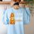I Teach The Cutest Pumpkins In The Patch Fall Autumn Teacher Women's Sweatshirt Back Print Light Blue I Teach The Cutest Pumpkins In The Patch Fall Autumn Teacher Women's Sweatshirt Back Print Light Blue