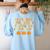 I Teach The Cutest Pumpkins In The Patch Fall Season Teacher Women's Sweatshirt Back Print Light Blue