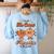I Teach The Cutest Pumpkins In The Patch Retro Teacher Fall Women's Sweatshirt Back Print Light Blue I Teach The Cutest Pumpkins In The Patch Retro Teacher Fall Women's Sweatshirt Back Print Light Blue