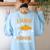 I Teach The Cutest Pumpkins In The Patch Teacher School For Men Women Kids Women's Sweatshirt Back Print Light Blue