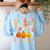 I Teach The Cutest Pumpkins In The Patch Teacher Women's Sweatshirt Back Print Light Blue