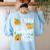 I Teach The Cutest Pumpkins In The Patch Teacher Women's Sweatshirt Back Print Light Blue