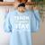 Teach Inspire Stay Drug-Free Red Ribbon Week Teacher Kids Women's Sweatshirt Back Print Light Blue Teach Inspire Stay Drug-Free Red Ribbon Week Teacher Kids Women's Sweatshirt Back Print Light Blue