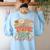Teach Love Inspire Retro Groovy Daisy Back To School Teacher For Men Women Kids Women's Sweatshirt Back Print Light Blue Teach Love Inspire Retro Groovy Daisy Back To School Teacher For Men Women Kids Women's Sweatshirt Back Print Light Blue