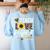TEACH LOVE INSPIRE Teacher Sunflower Appreciation Women's Sweatshirt Back Print Light Blue TEACH LOVE INSPIRE Teacher Sunflower Appreciation Women's Sweatshirt Back Print Light Blue