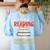I Teach Reading Because Math Teachers Need Heroes Too Men Women Women's Sweatshirt Back Print Light Blue