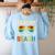 Teach I Thought You Said Beach Teacher Summer Vacation Women's Sweatshirt Back Print Light Blue Teach I Thought You Said Beach Teacher Summer Vacation Women's Sweatshirt Back Print Light Blue