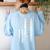 Teacher American Flag Teacher's Day Teaching Women's Sweatshirt Back Print Light Blue Teacher American Flag Teacher's Day Teaching Women's Sweatshirt Back Print Light Blue