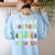Teacher Besties Because Going Crazy Alone Is Not Fun Women's Sweatshirt Back Print Light Blue Teacher Besties Because Going Crazy Alone Is Not Fun Women's Sweatshirt Back Print Light Blue