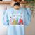 Teacher All Calm Said No Teacher Christmas Pencil Tree Women's Sweatshirt Back Print Light Blue Teacher All Calm Said No Teacher Christmas Pencil Tree Women's Sweatshirt Back Print Light Blue