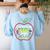 Teacher Celebrating 30 Years Of Teaching Students School Women's Sweatshirt Back Print Light Blue