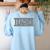 Teacher Checkered Racing Teacher Appreciation Men Women Women's Sweatshirt Back Print Light Blue Teacher Checkered Racing Teacher Appreciation Men Women Women's Sweatshirt Back Print Light Blue