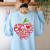 Teacher Day T Shirt Appreciation Day Apple Teach Learn Women's Sweatshirt Back Print Light Blue Teacher Day T Shirt Appreciation Day Apple Teach Learn Women's Sweatshirt Back Print Light Blue