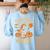 Teacher By Day Witch By Night Halloween Teacher Witch Women's Sweatshirt Back Print Light Blue