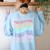 Teacher Dear Students Behind Me 1st Day Of School On Back Women's Sweatshirt Back Print Light Blue Teacher Dear Students Behind Me 1st Day Of School On Back Women's Sweatshirt Back Print Light Blue