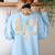 Teacher My Dog Ate My Lesson Plan Teacher Lesson Plan Women's Sweatshirt Back Print Light Blue