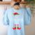 The Teacher Elf Christmas Family Matching Group Xmas Women's Sweatshirt Back Print Light Blue
