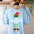 The Teacher Elf Family Matching Group Idea Christmas Women's Sweatshirt Back Print Light Blue