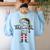 The Teacher Elf Shirt Matching Family Christmas Elf Men Women Kids Women's Sweatshirt Back Print Light Blue The Teacher Elf Shirt Matching Family Christmas Elf Men Women Kids Women's Sweatshirt Back Print Light Blue