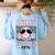 In My Teacher Era Groovy Tie Dye Back To School Cute Teacher Women's Sweatshirt Back Print Light Blue