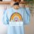 Teacher First Day Of School Y'All Gonna Learn Today Women's Sweatshirt Back Print Light Blue Teacher First Day Of School Y'All Gonna Learn Today Women's Sweatshirt Back Print Light Blue