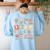 Teacher Groovy Play Is Learning Back To School Women's Sweatshirt Back Print Light Blue Teacher Groovy Play Is Learning Back To School Women's Sweatshirt Back Print Light Blue