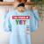 Teacher Growth Mindset Power Of Yet Women's Sweatshirt Back Print Light Blue Teacher Growth Mindset Power Of Yet Women's Sweatshirt Back Print Light Blue