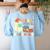 Teacher Halloween Cute Booooks Ghost Read More Books Women's Sweatshirt Back Print Light Blue Teacher Halloween Cute Booooks Ghost Read More Books Women's Sweatshirt Back Print Light Blue