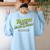 Teacher Halloween Tshirt Teacher From The Lagoon Men Women Women's Sweatshirt Back Print Light Blue